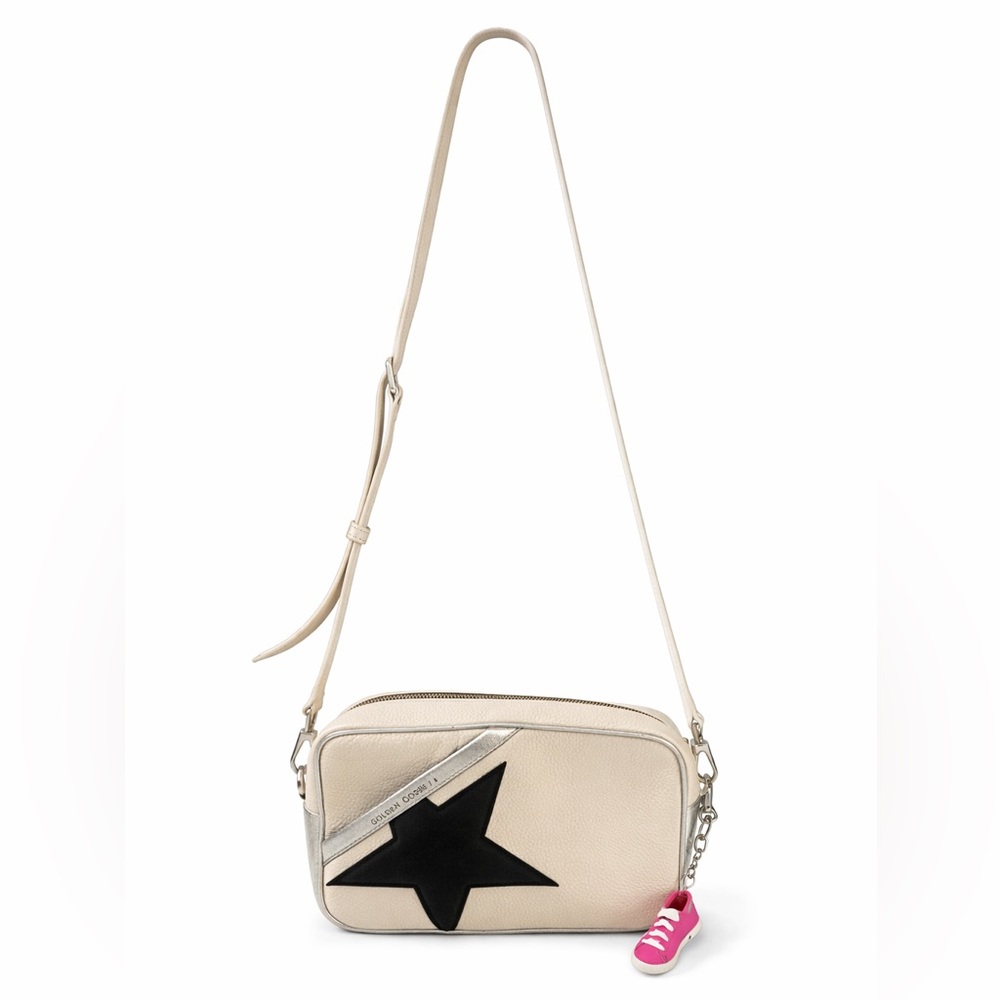 Golden Goose Cream and Black Star Crossbody Bag
